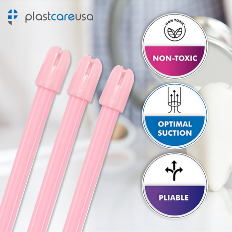 6000 Pink Saliva Ejectors (60 Bags, 6 Cases) - My DDS Supply