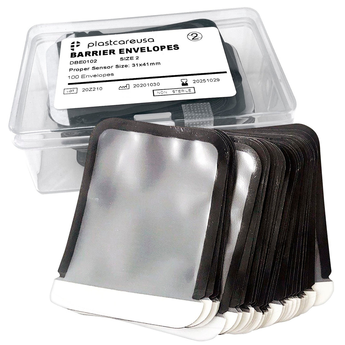 2500 #2 Barrier Envelopes For Dental X-Ray Digital Phosphor Plate Sensor (25 Boxes)
