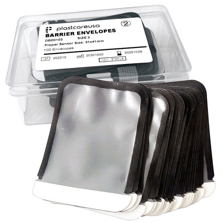 1000 #2 Barrier Envelopes For Dental X-Ray Digital Phosphor Plate Sensor (10 Boxes)
