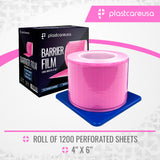Dental Tattoo Pink Barrier Film Roll Tape - 1200 Perforted Sheets 4x6 Dental Tattoo Pink Barrier Film Roll Tape - 1200 Perforted Sheets 4x6