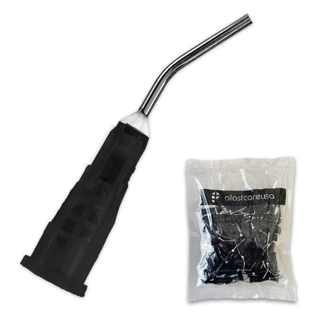 2000 Black Flow Sealant Pre-Bent Applicator Needle Tips, 20 Gauge (20 Bags of 100)