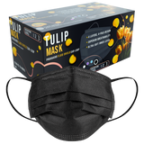 TULIP 4-Ply ASTM Level 3 Black Surgical Masks (Box of 50)