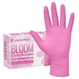 PlastCare USA Bloom pink nitrile exam gloves, 3.5 mil, latex-free