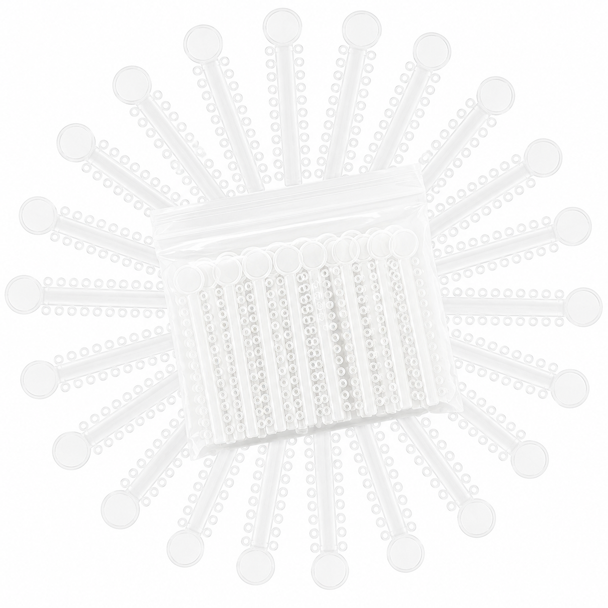 1040 Clear Dental Ligature Rubber Ties Bands Braces Orthodontic Elastic, 1 Bag