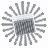 1040 Grey Dental Ligature Rubber Ties Bands Braces Orthodontic Elastic, 1 Bag
