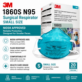 3M Small Size N95 Particulate Respirator & Surgical Mask 1860 S Series (Box of 20) (Small Size)
