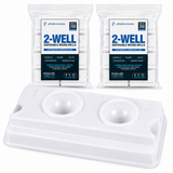 400 Disposable Dental 2-Well Mixing Wells Tray for Composites, Bonding & Cements