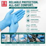 1000 Small Blue Nitrile Exam Gloves, 3.5 Mil, Powder-Free, Latex-Free *PAST DATE 06/2026*