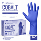 3000 PlastCare USA SMALL Cobalt-300 3.5 mil Indigo Blue Nitrile Exam Gloves (Powder & Latex Free)