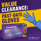2000 Medium Aurelia Transform Blue Nitrile 3.2 mil Powder Free Examination Gloves (10 Boxes of 200)  *PAST DATE*