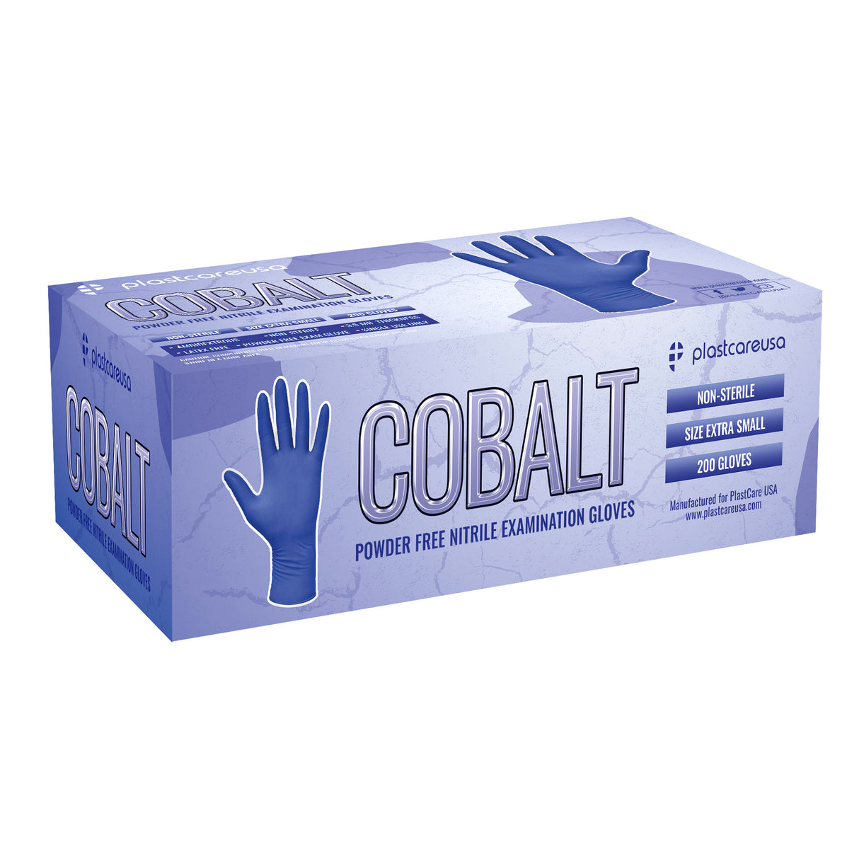 2000 PlastCare USA LARGE Cobalt-200 Indigo Blue Nitrile Exam Premium Gloves (Powder & Latex Free) (200 Gloves/Box) - My DDS Supply