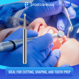 PlastCare USA FG 2 Round Clinical Length Carbide Burs - 100 Pack (10 Packs of 10) for High-Speed Handpieces