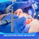 PlastCare USA FG 4 Round Clinical Length Carbide Burs - 100 Pack (10 Packs of 10) for High-Speed Handpieces