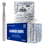 PlastCare USA FG 6 FG6 Round Clinical Length Carbide Burs - 100 Pack (10 Packs of 10) for High-Speed Handpieces - My DDS Supply