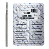 PlastCare USA 702 Surgical FG Flat-End Taper Cross-Cut Fissure Carbide Burs – 100 Pack (10 Packs of 10) for High-Speed Handpieces - My DDS Supply
