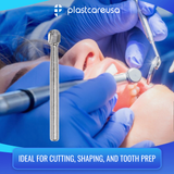 PlastCare USA FG 8 Round Clinical Length Carbide Burs - 100 Pack (10 Packs of 10) for High-Speed Handpieces