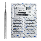 PlastCare USA 557 Surgical FG Straight Fissure Cross-Cut Carbide Burs – 100 Pack (10 Packs of 10) for High-Speed Handpieces - My DDS Supply