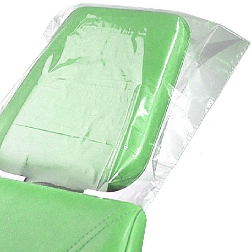 10" x 14" Plastic Dental Headrest Covers - Disposable Sleeves (250/Box) by PlastCare USA