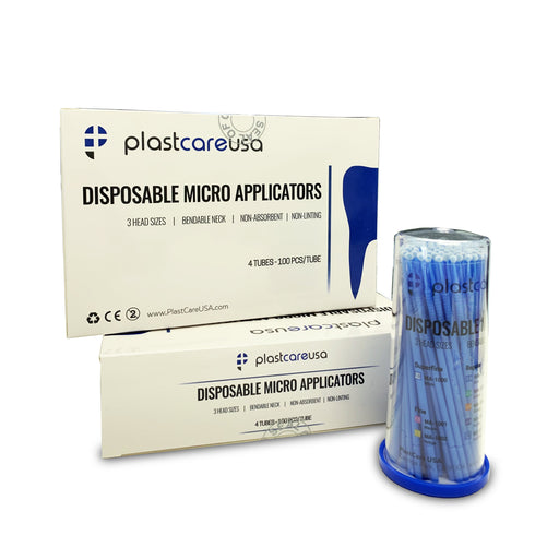 400 Regular Blue Dental Micro Applicator Brushes (4 Tubes of 100) - My DDS Supply