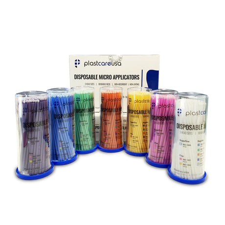 400 Fine Pink Dental Micro Applicator Brushes (4 Tubes of 100) - My DDS Supply