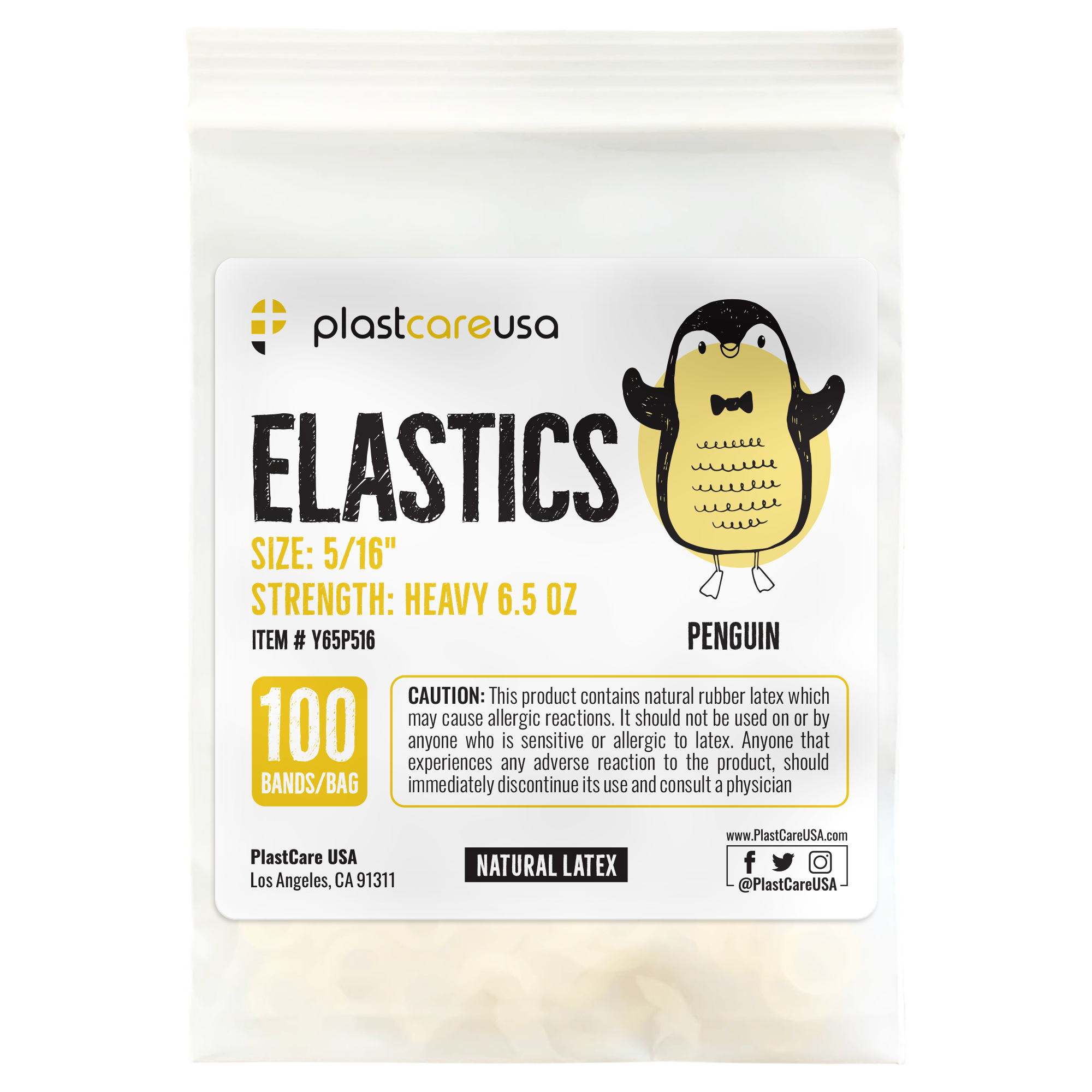 5000 Pack Orthodontic Elastic Rubber Bands - Yellow Interdental Ligatures 3.5/4.5/6.5oz
