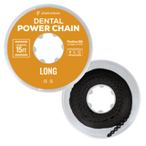 Black Dental Power Chain (Long) – 15 ft Orthodontic Elastic Chain for Braces