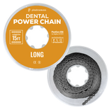 Gray Dental Power Chain (Long) – 15 ft Orthodontic Elastic Chain for Braces