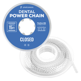 Clear Dental Power Chain (Closed) – 15 ft Orthodontic Elastic Chain for Braces