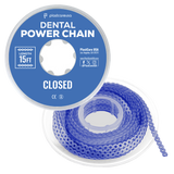 Dark Blue Dental Power Chain (Closed) – 15 ft Orthodontic Elastic Chain for Braces
