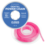 Pink Dental Power Chain (Closed) – 15 ft Orthodontic Elastic Chain for Braces