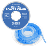 Light Sky Blue Dental Power Chain (Closed) – 15 ft Orthodontic Elastic Chain for Braces