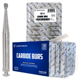 PlastCare USA RA 4 Carbide Burs - 100 Pack (10 Packs of 10) for Slow-Speed Handpieces