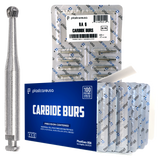 PlastCare USA RA 6 Carbide Burs - 100 Pack (10 Packs of 10) for Slow-Speed Handpieces