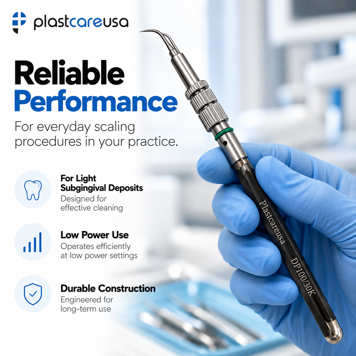 DP100 30K Ultrasonic Scaler Insert – Slim Periodontal Tip