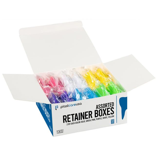 120 Sealed Assorted Dental Retainer Cases (10 Boxes of 12)