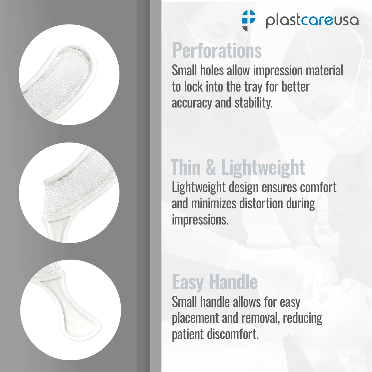 700 x Sideless White Bite Registration Impression Trays (20 Boxes)