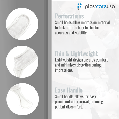 700 x Sideless White Bite Registration Impression Trays (20 Boxes) - My DDS Supply