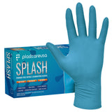 6000 SMALL Blue 3.5 mil Nitrile Exam Premium Gloves (Powder & Latex Free), Splash