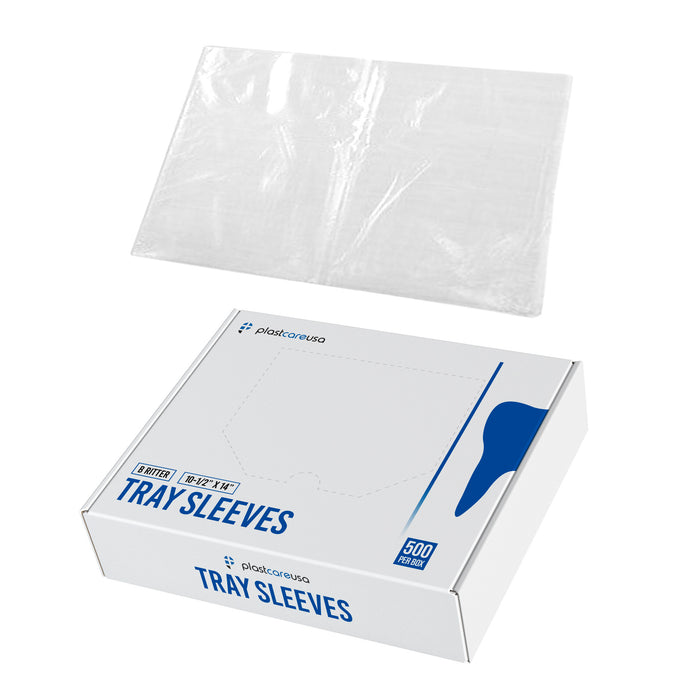 1000 10 1/2" x 14" (Size B) Dental Tray Cover Sleeves (2 Boxes of 500)