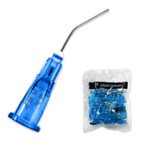 PlastCare USA Blue Pre-Bent Disposable Needle Tips, 23 Gauge (100/Bag)
