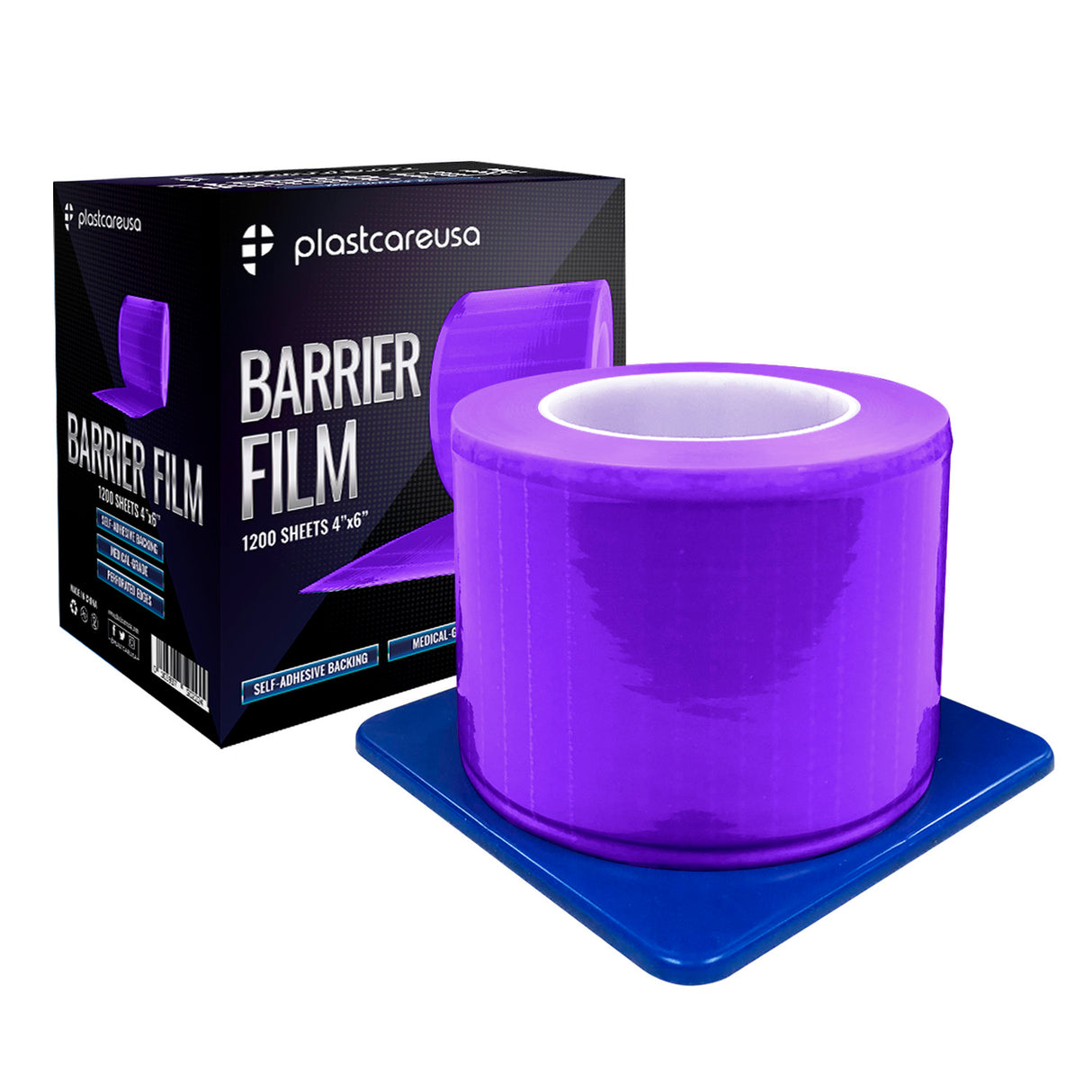 8 x Purple Barrier Film, 4" x 6", 1200 Sheets (1 Case of 8 Rolls) - My DDS Supply