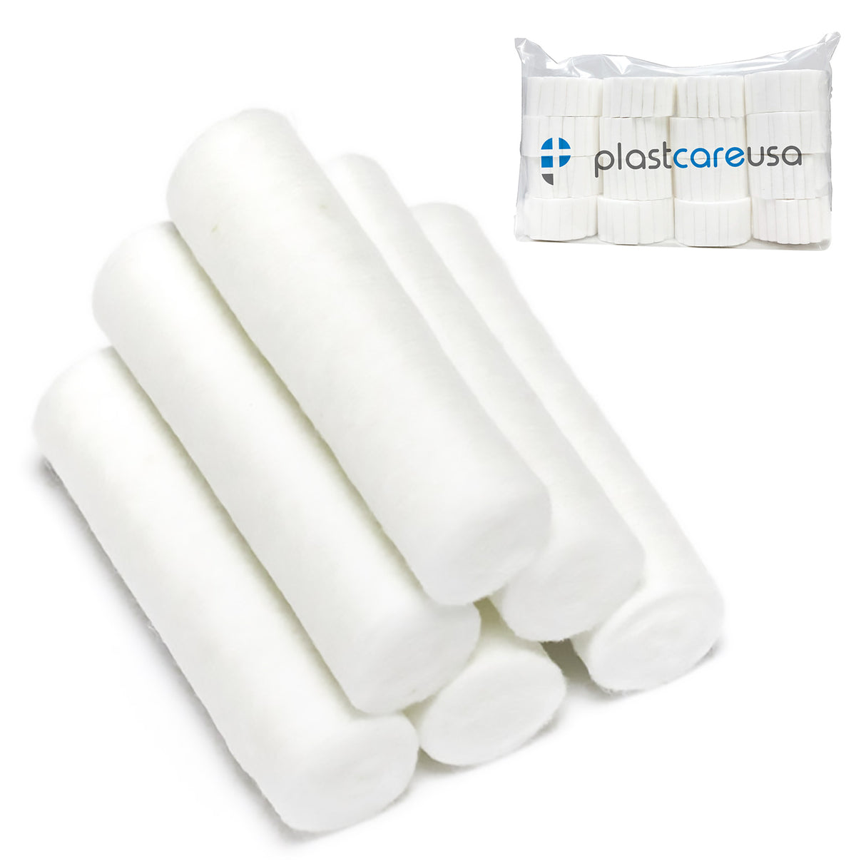 800 Plain Wrapped Cotton Rolls 1-1/2" x 3/8", (#2 Medium)