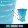 1000 Blue Plastic Disposable Ribbed Drinking Dental Cups, 5 Oz by PlastCare USA - My DDS Supply