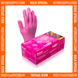 12000 Large Pink Nitrile Gloves, Aurelia Blush, 2.5 Mil (60 Boxes) *Bulk Special* - My DDS Supply