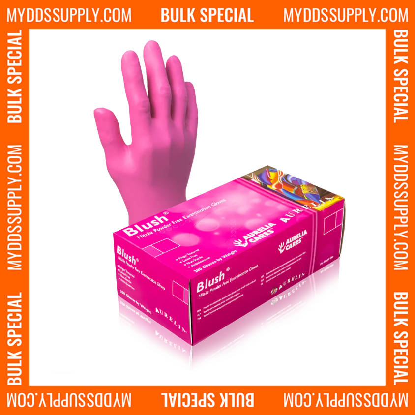 12000 EXTRA SMALL XS Pink Nitrile Gloves, Aurelia Blush, 2.5 Mil (60 Boxes) *Bulk Special*