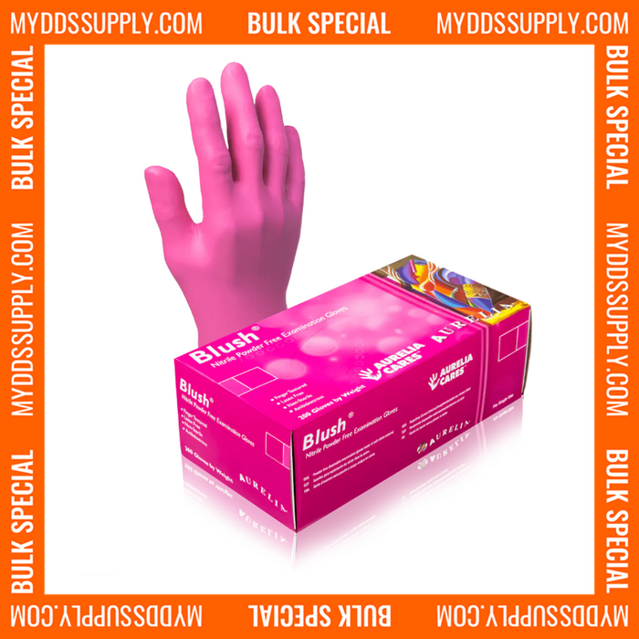 12000 SMALL Pink Nitrile Gloves, Aurelia Blush, 2.5 Mil (60 Boxes) *Bulk Special*