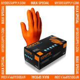 6000 Medium Aurelia Ignite 7 mil Orange Heavy Duty Grip Diamond Texture Nitrile Gloves (60 Boxes) *Bulk Special*