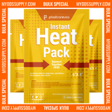 100 6" x 9" Instant Heat Packs for Pain Relief, Muscles, Sprains (4 Cases of 25)