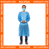 200 Blue Disposable Isolation Lab Gowns with Knitt Cuffs for Medical Dental Hospital (4 Boxes of 50) *Bulk Special*