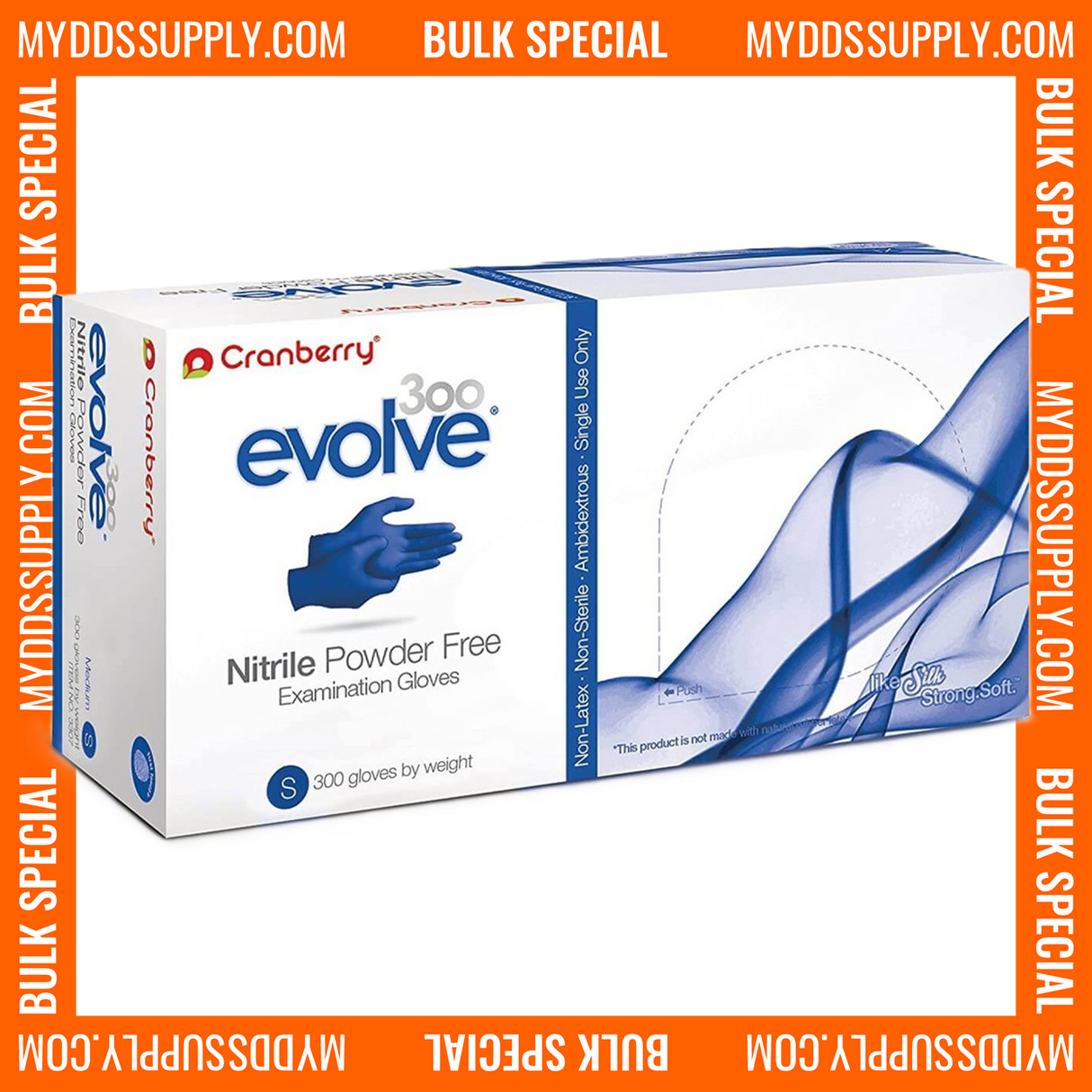 18000 Medium Cranberry Evolve 300 Nitrile Powder-Free Examination Gloves (60 Box of 300) *Bulk Special*